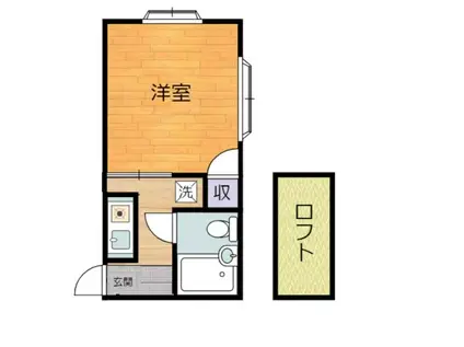 ホワイトベース(ワンルーム/1階)の間取り写真