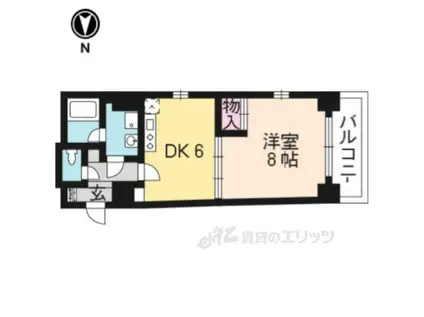 シェリオン(1DK/5階)の間取り写真