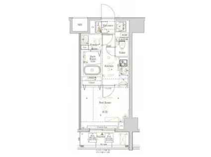 KNOTS大山(1K/10階)の間取り写真