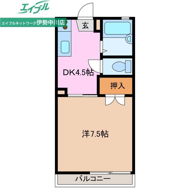 シーサイドテラスヨシムラC(1DK/1階)の間取り写真