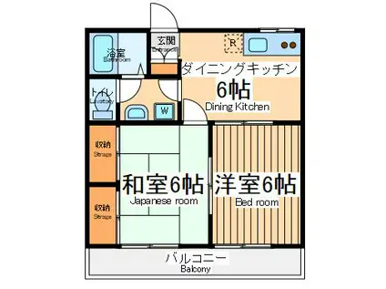 ハイムマルセン(2DK/1階)の間取り写真