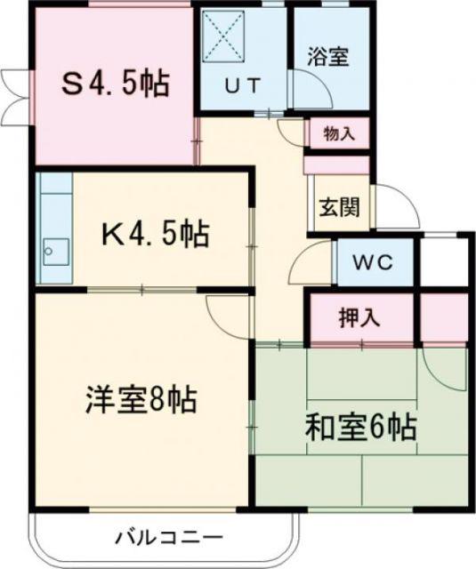 清住ハイツ 使い放題(2SK/2階)の間取り写真