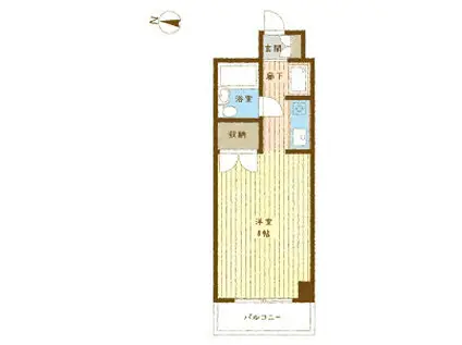 ブルーシャンピア芝川(ワンルーム/7階)の間取り写真