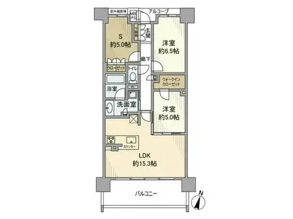 ワコーレシティ神戸元町(3LDK/6階)の間取り写真