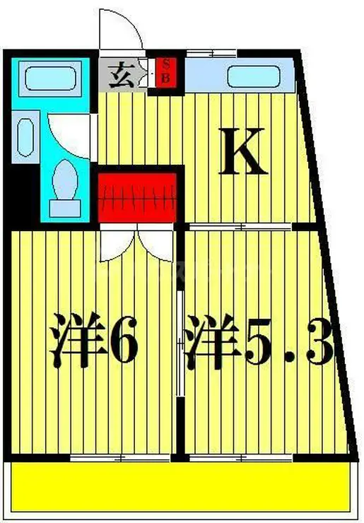 松戸パレス 5階階 間取り