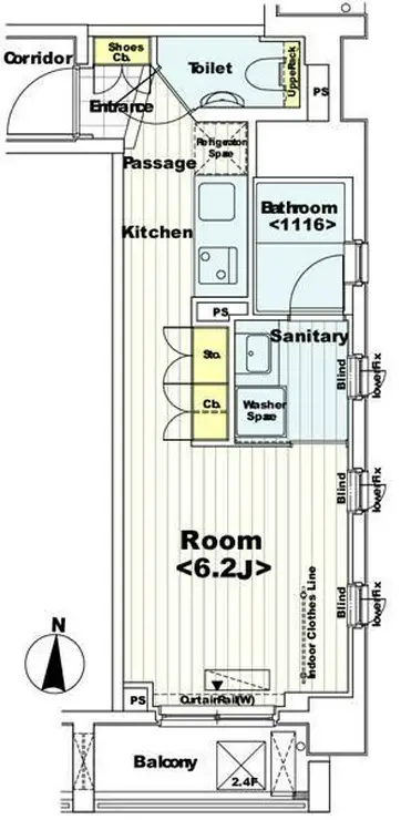 カスタリア菊川 4階階 間取り