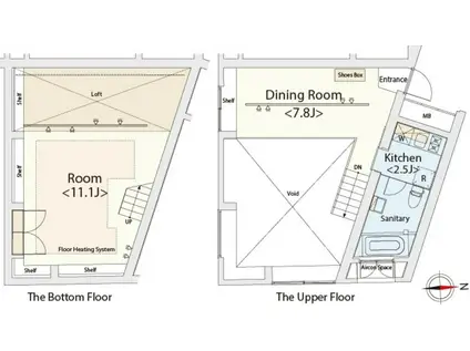 カスタリア恵比寿(1DK/1階)の間取り写真
