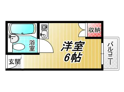 エテルナ長瀬(ワンルーム/2階)の間取り写真