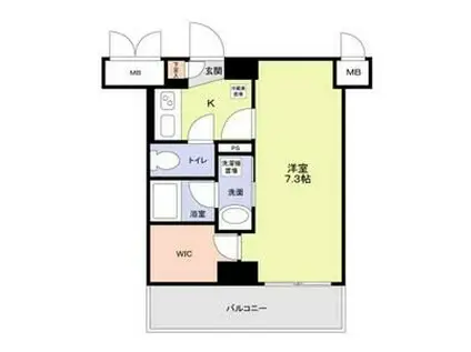 グランエクラドーム前(1K/3階)の間取り写真