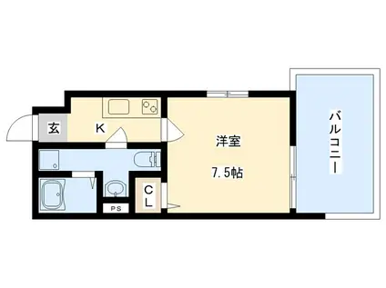 ドゥエリング千林商店街(1K/5階)の間取り写真