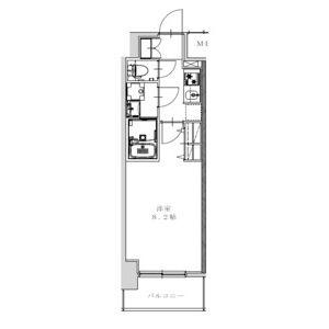 S-RESIDENCE金山ALTANO(1K/6階)の間取り写真