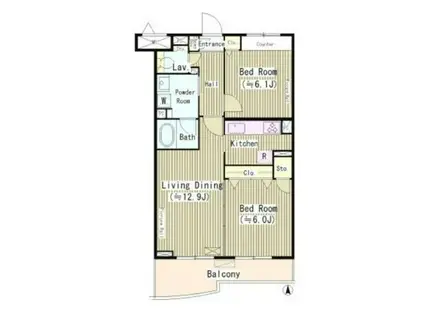 グリーンテラス久が原(2LDK/3階)の間取り写真