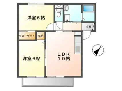 サークルレイク(2LDK/1階)の間取り写真