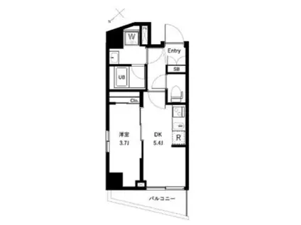 アーバンパーク東六郷II(1DK/4階)の間取り写真