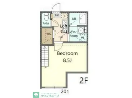 ココライフ鶴ヶ峰(1K/2階)の間取り写真