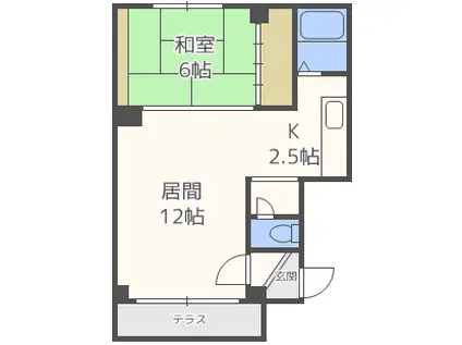 STハイム(1LDK/3階)の間取り写真