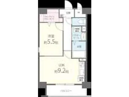 グランドシャトー花畑T・S(1LDK/5階)の間取り写真