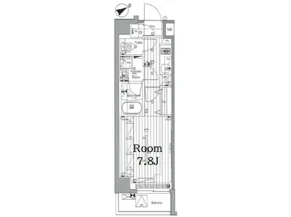 メイクス赤羽岩淵(1K/1階)の間取り写真