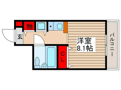 ジュネパレス新松戸第16(ワンルーム/4階)の間取り写真