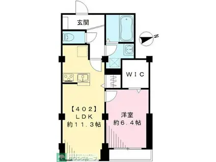 シャンポール調布(1LDK/3階)の間取り写真