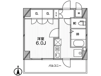 スペーシア高円寺II(1K/1階)の間取り写真
