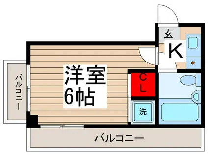 シティ市川(1K/3階)の間取り写真