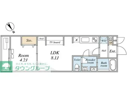 リブリ・船橋IV(1LDK/1階)の間取り写真