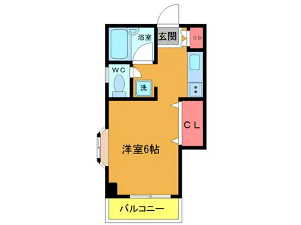 SKビル(ワンルーム/5階)の間取り写真