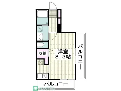 RICHEZ翔南(1K/2階)の間取り写真