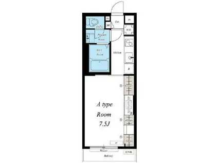 リブリ・桂(1K/3階)の間取り写真