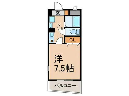 シーショア垂水(1K/3階)の間取り写真