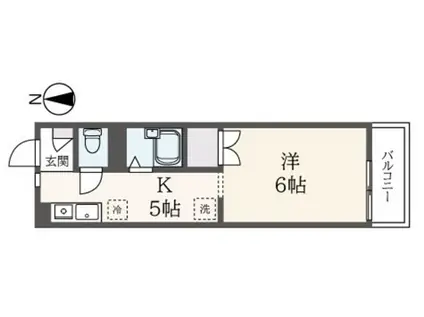 ヴィラ・パルケ(1K/2階)の間取り写真