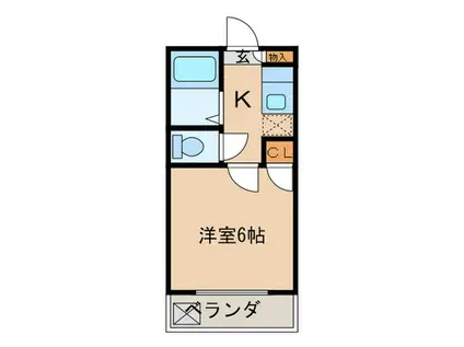 第二富士レイホ-ビル(1K/1階)の間取り写真