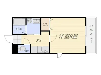 レトアビーズ(1K/2階)の間取り写真