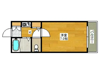 ビスタ江坂(1K/4階)の間取り写真