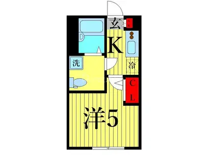 CASA VECCHIAIII(1K/3階)の間取り写真