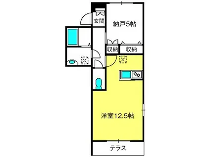 MAISON CHARLOTTE(ワンルーム/1階)の間取り写真