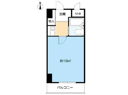 アリスト北昭和(1K/1階)の間取り写真