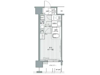 センテニアル王子神谷(1K/2階)の間取り写真
