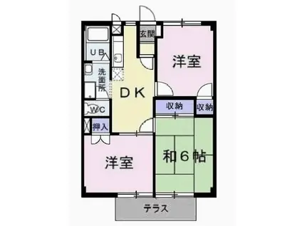 タウンリバティー(3DK/2階)の間取り写真