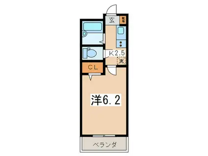 BAY SAID CITY横浜白楽(1K/1階)の間取り写真