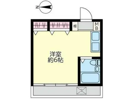 タプラ下荻野(ワンルーム/2階)の間取り写真