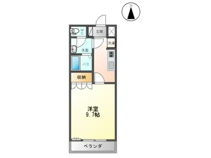 アメニティーハイツ(1K/1階)の間取り写真