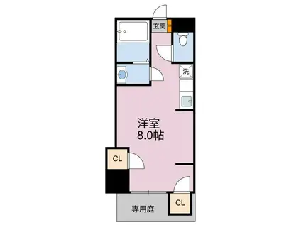 サンシャイン和白(ワンルーム/1階)の間取り写真