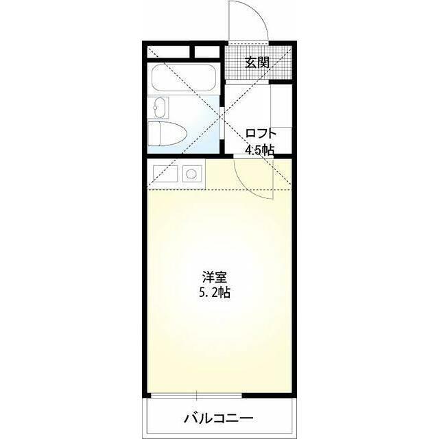 スカイピア上大岡(ワンルーム/2階)の間取り写真
