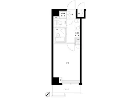 ルーブル巣鴨(1K/4階)の間取り写真