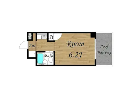 マノワールⅢ番館(ワンルーム/2階)の間取り写真