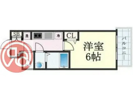 プレサンス難波デヴァンテ(1K/3階)の間取り写真