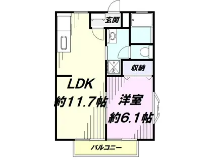 MTサンライズII(1LDK/1階)の間取り写真