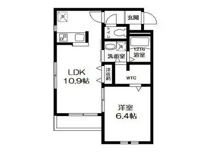 サクラコート北砂(1LDK/2階)の間取り写真